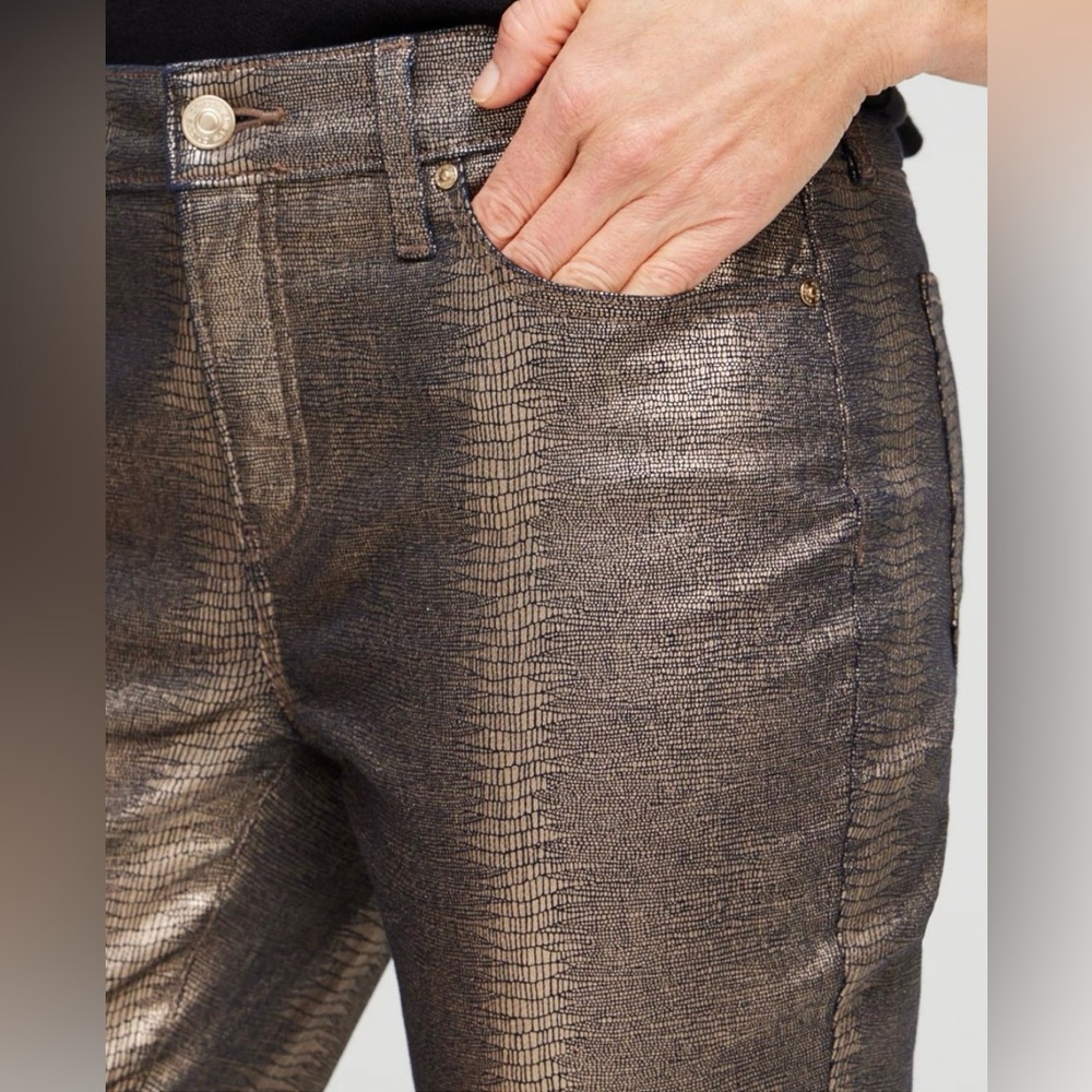 Chico’s Girlfriend Coated Ankle Jeans